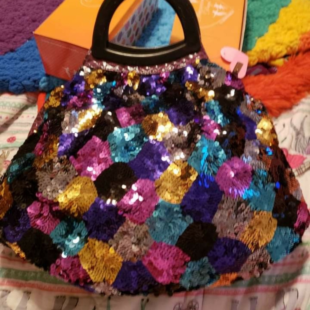 Bright sequined purse